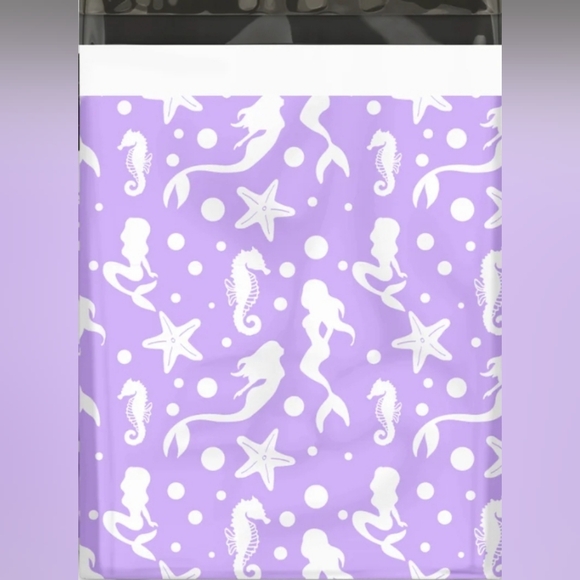 Set of 20 12x15 Lavender Mermaid Poly Mailers - Picture 1 of 1